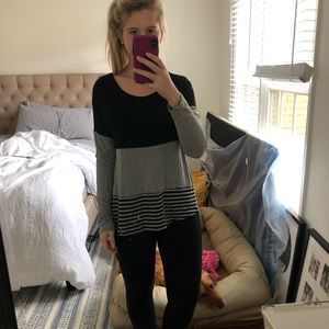 Comfy striped top, size large